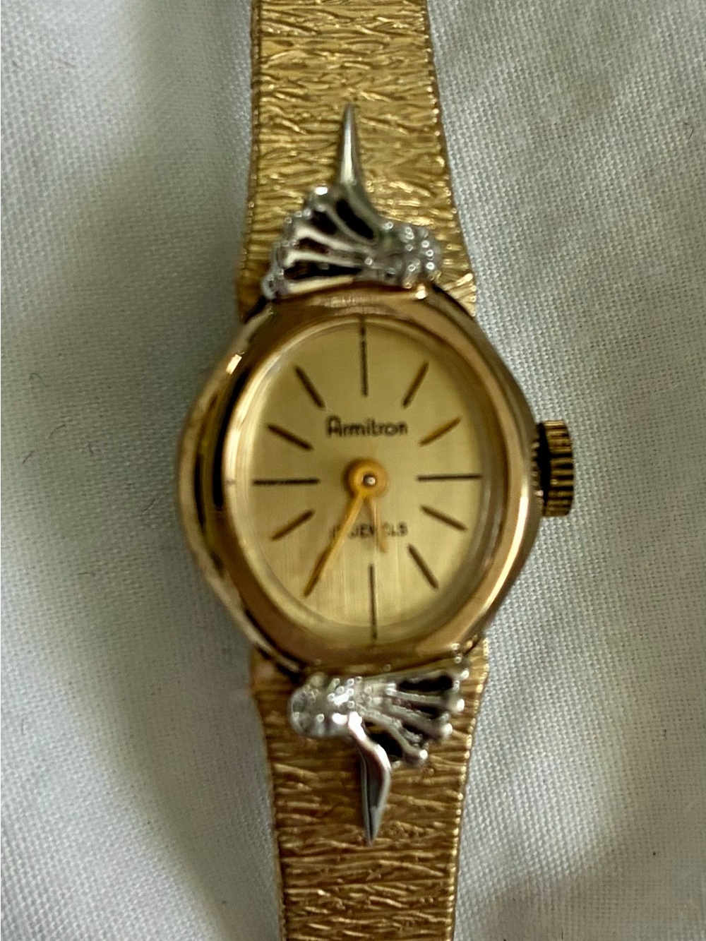 Armitron Gold-Tone Women’s Bracelet Watch with Silver Accents